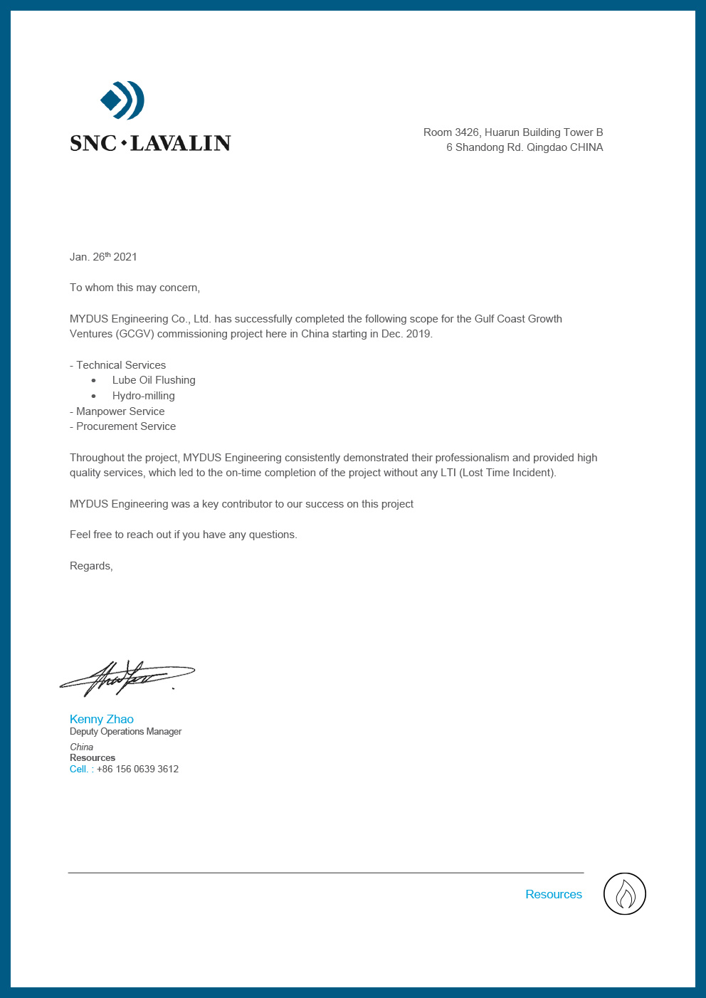 Letter of Recommendations